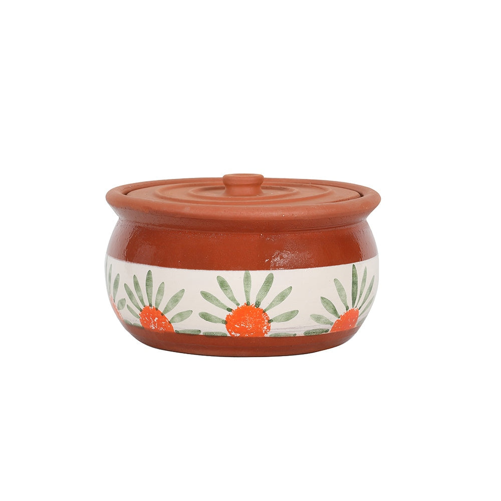 Daisy Bloom Rustic Terracotta Cooking Pot