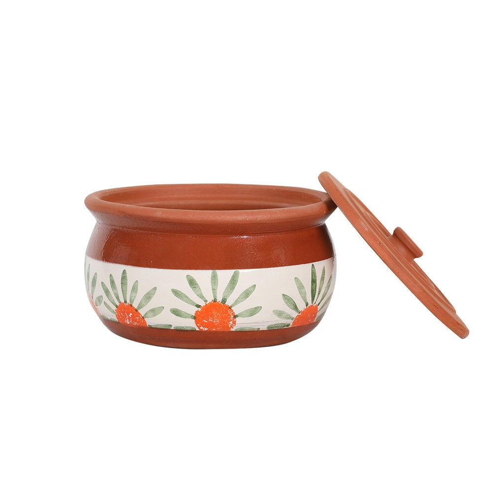 Daisy Bloom Rustic Terracotta Cooking Pot