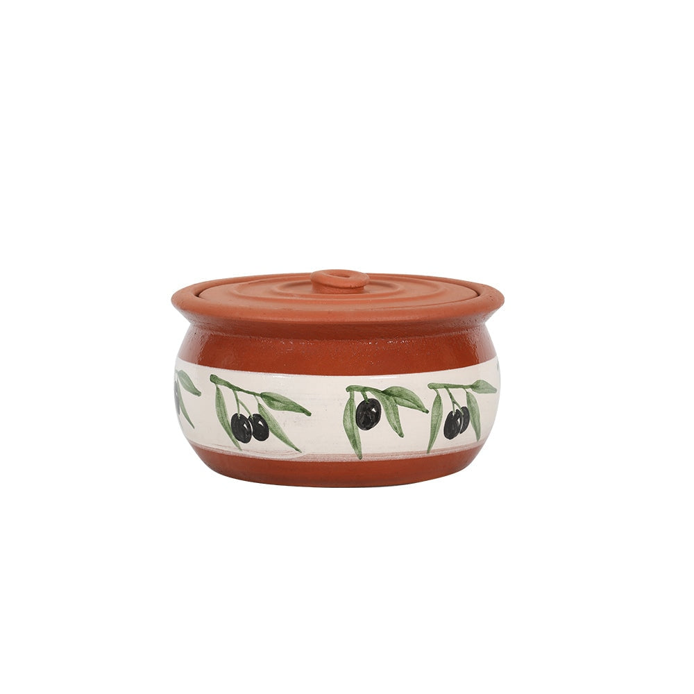 Olive Branch Rustic Terracotta Cooking Pot