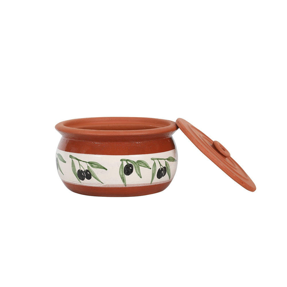 Olive Branch Rustic Terracotta Cooking Pot