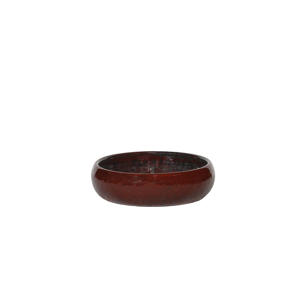 Maroon Glazed Round Ceramic Bowl