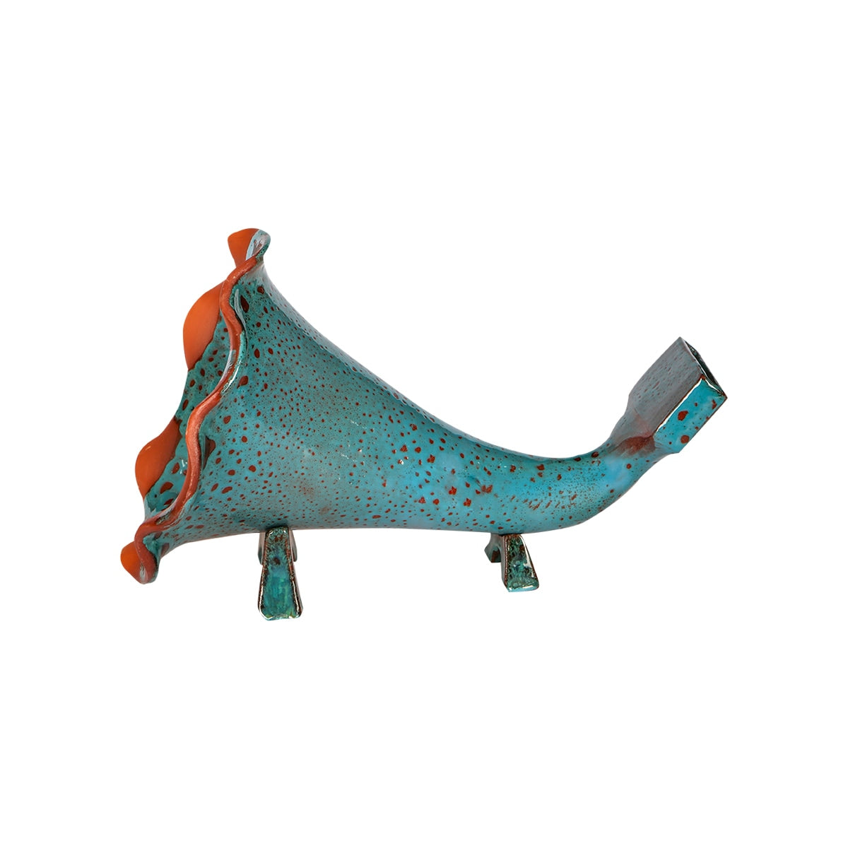 Volcanic Turquoise Ceramic Phone Amplifier