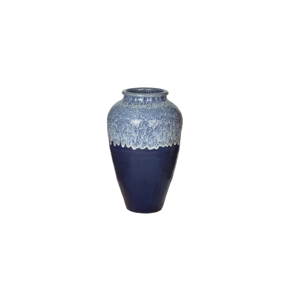 Blue Drip Decorative Ceramic Planter