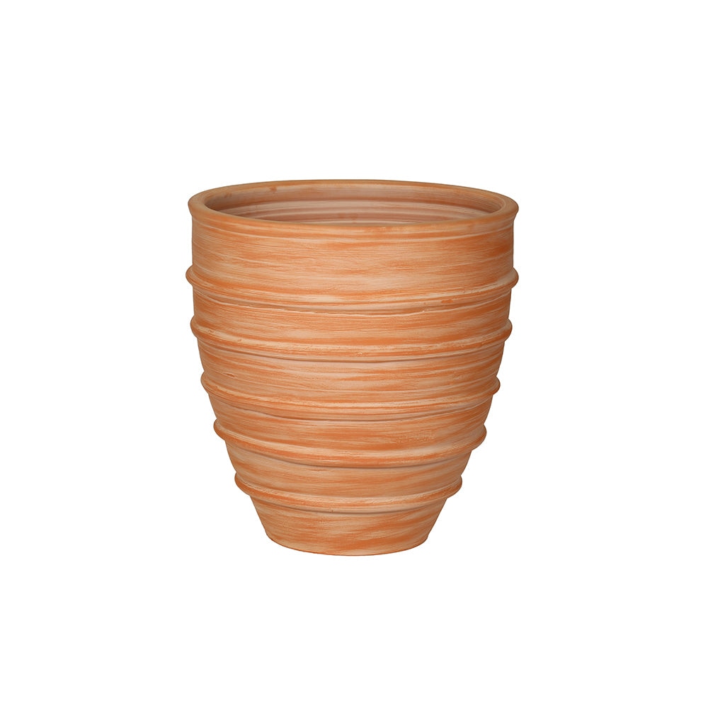 Striped Form Decorative Terracotta Planter