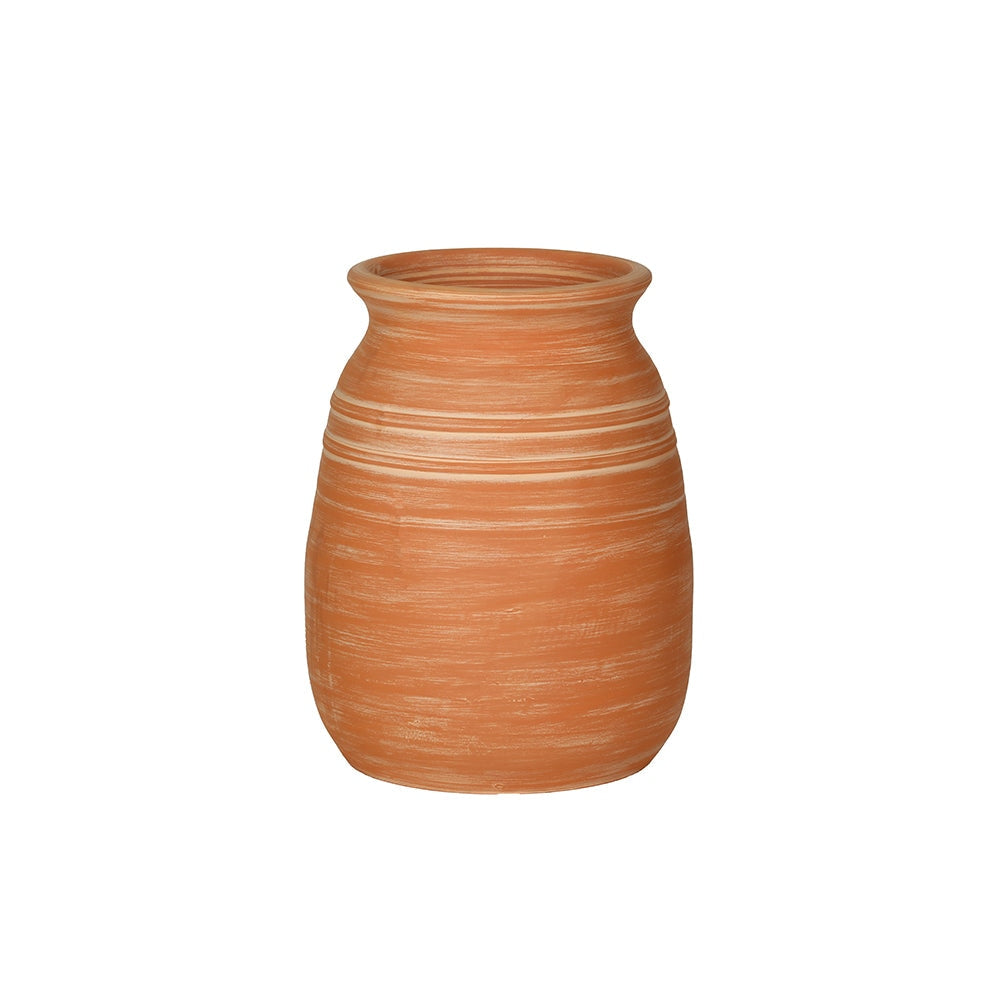 Swirl Rim Decorative Terracotta Planter