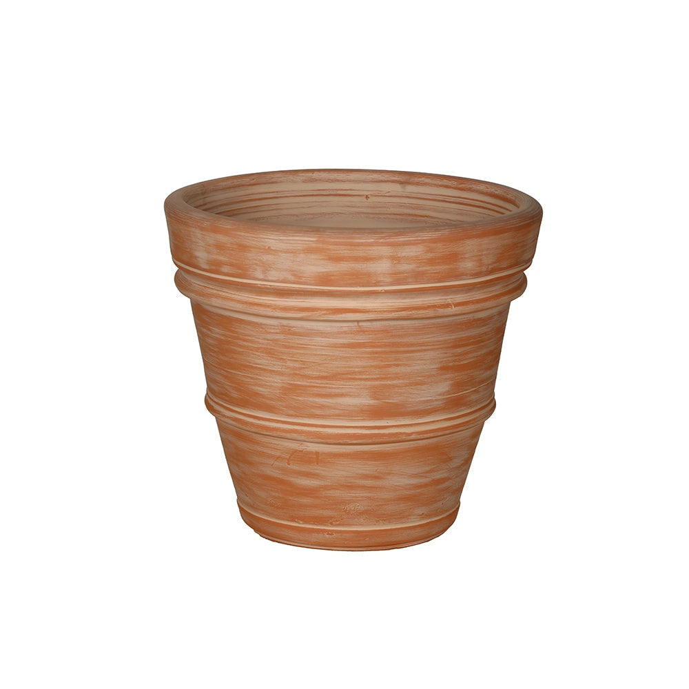 Brushed Cone Decorative Terracotta Planter