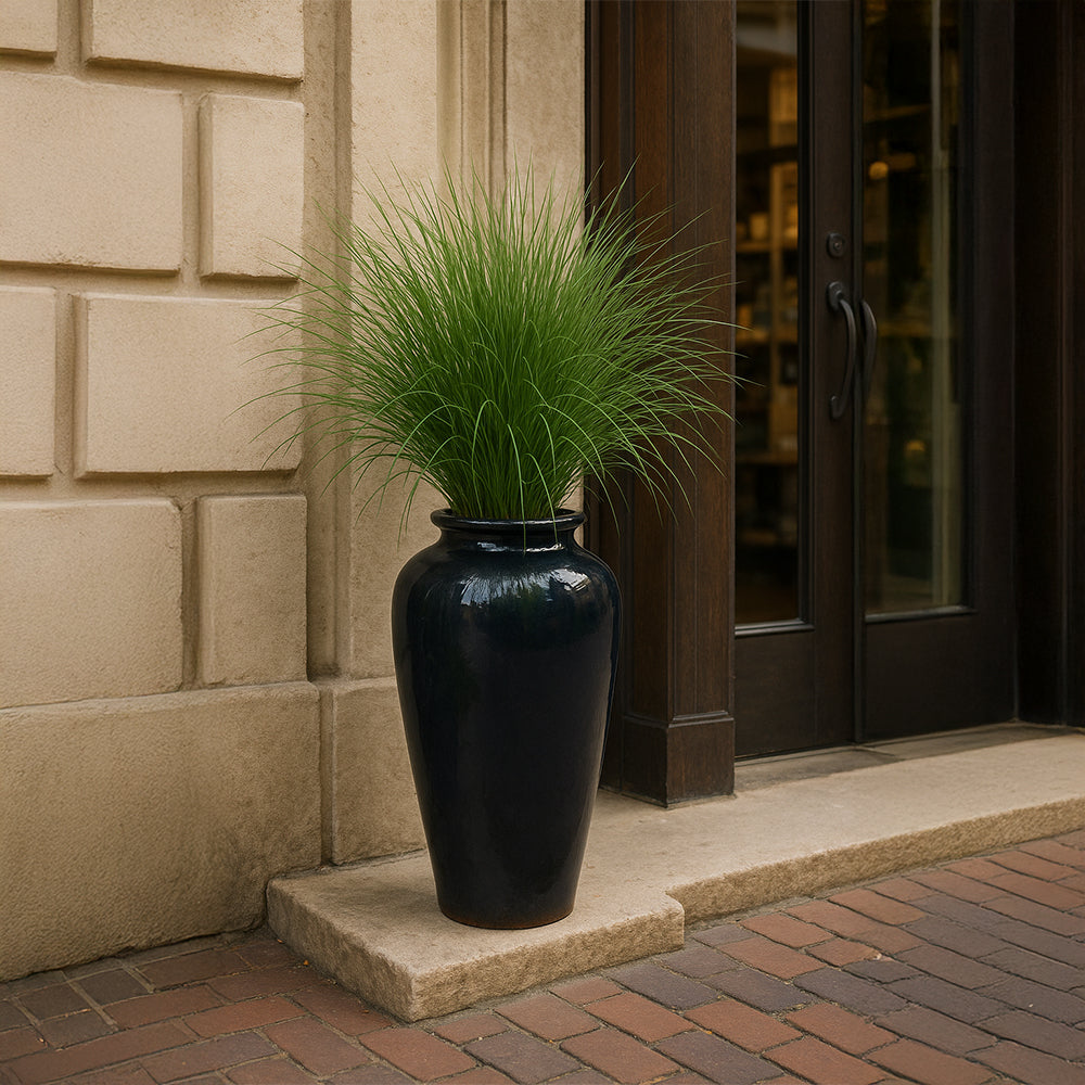 Midnight Tall Decorative Ceramic Planter