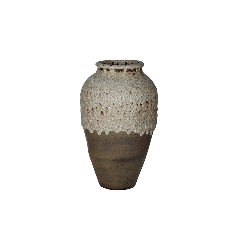 Drip Brown Decorative Ceramic Planter