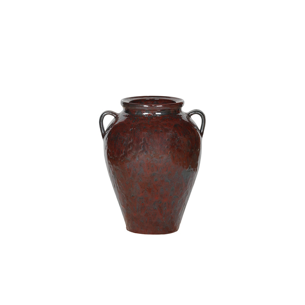 Rust Dual Handle Amphora Decorative Ceramic Planter