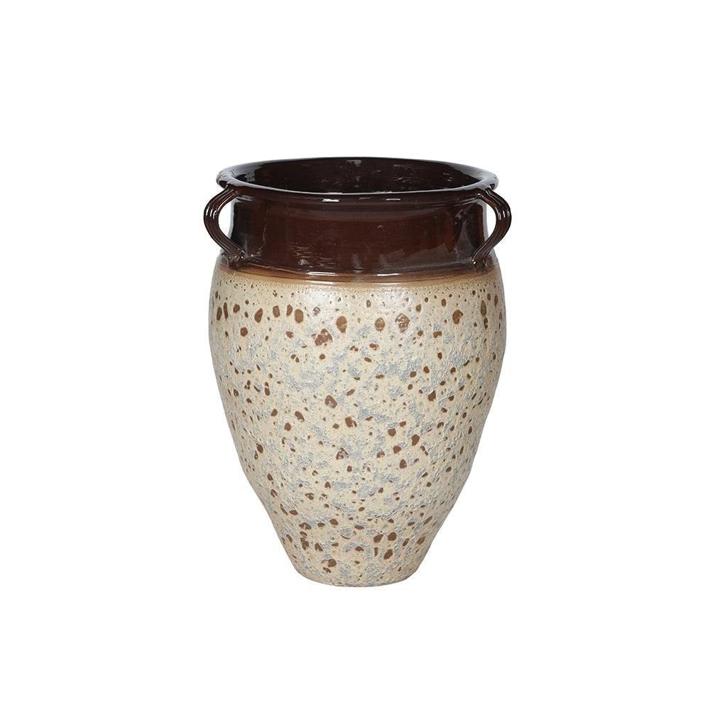 Speckled Cream Brown Decorative Ceramic Planter