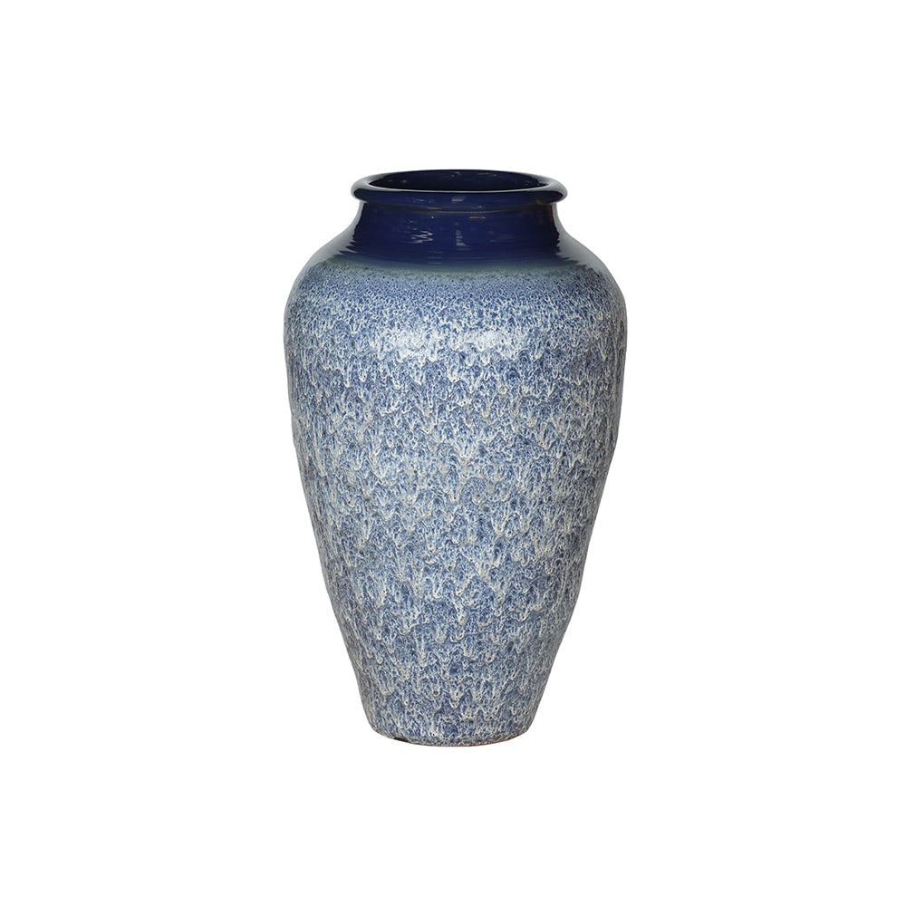 Blue Mist Textured Tall Decorative Ceramic Planter