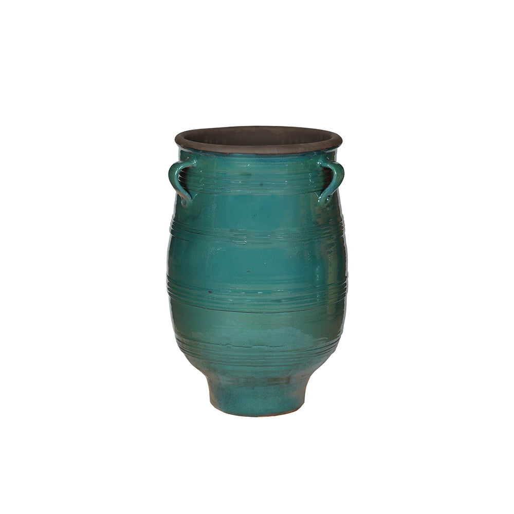 Emerald Barrel Decorative Ceramic Planter