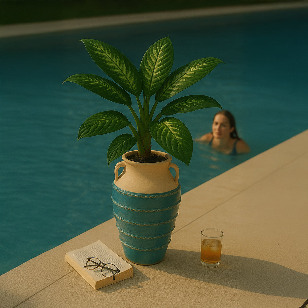 Aegean Twist Amphora Decorative Ceramic Planter
