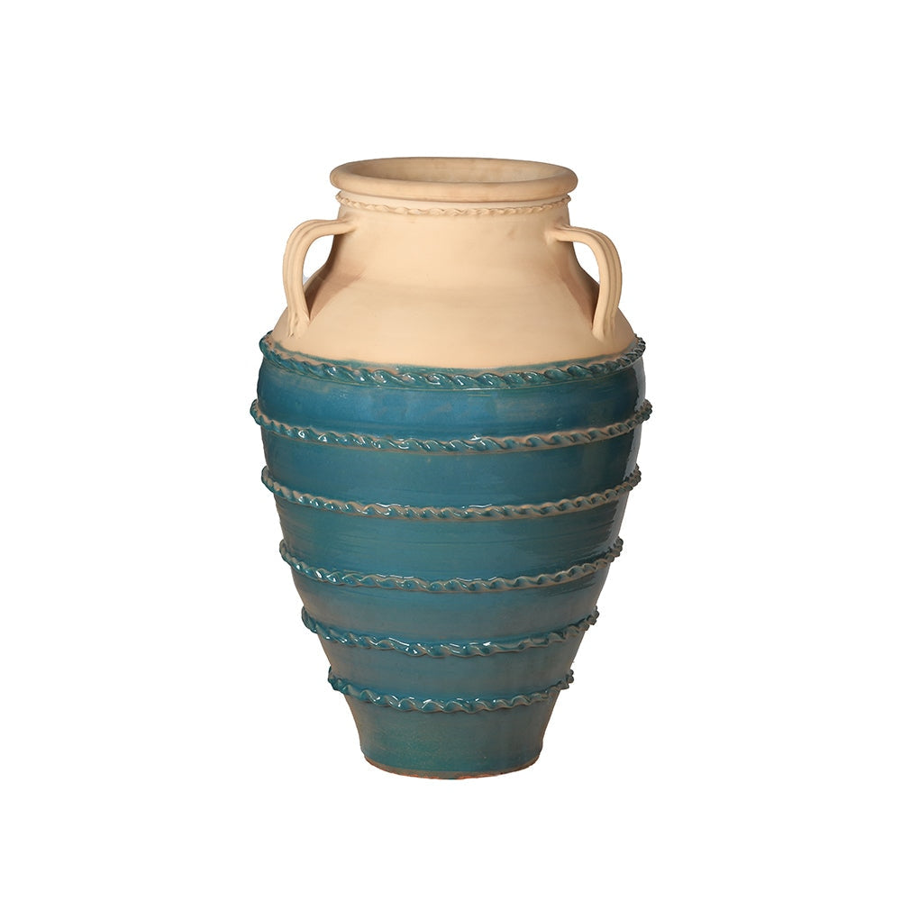 Aegean Twist Amphora Decorative Ceramic Planter