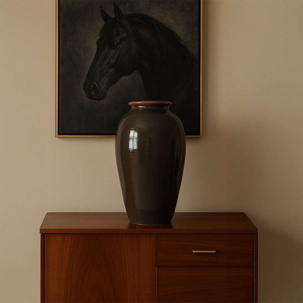 Deep Umber Decorative Ceramic Planter