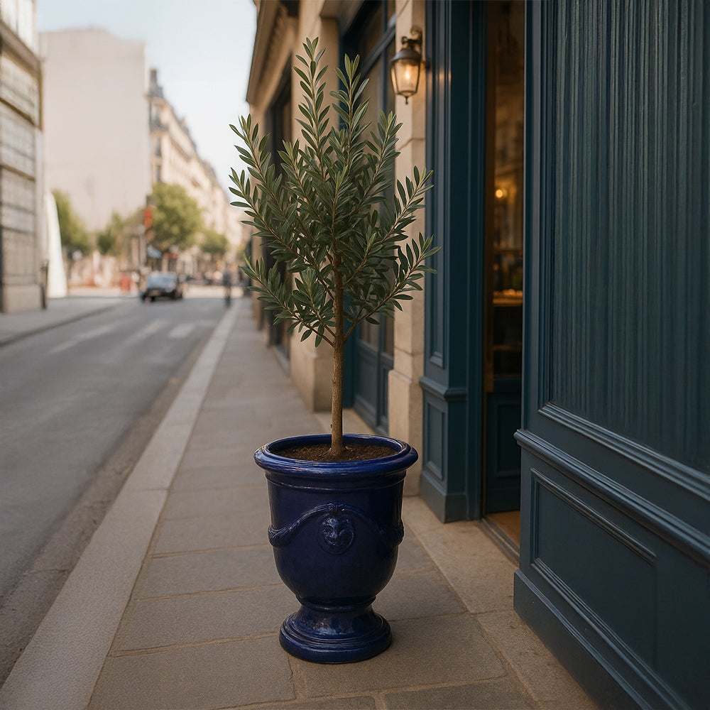 Sky Blue Garden Style Ceramic Planter