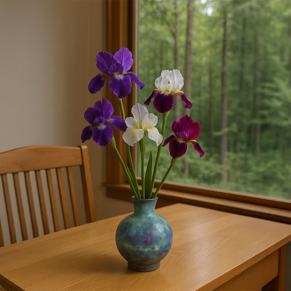 Aurora Raku Style Ceramic Vase