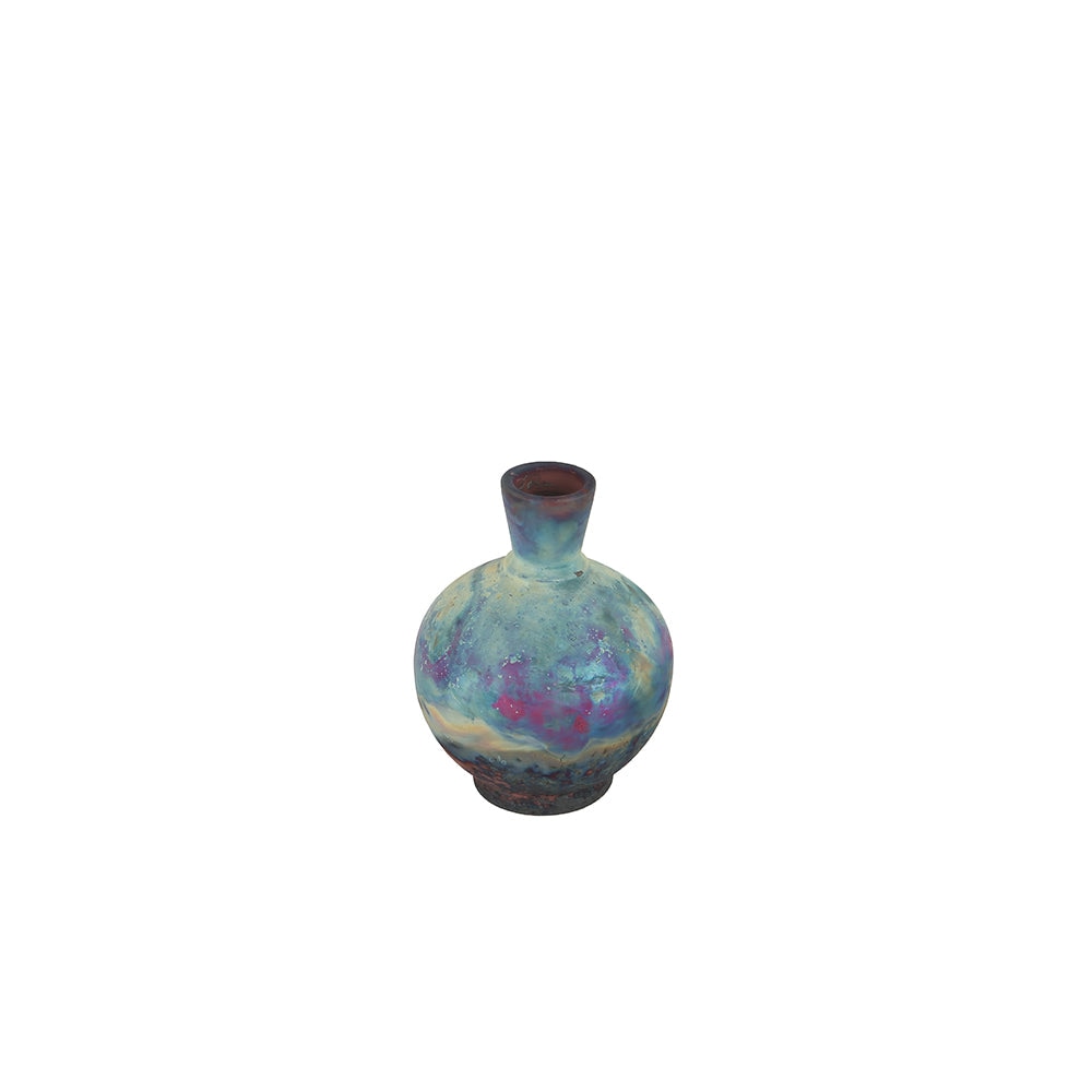 Aurora Raku Style Ceramic Vase