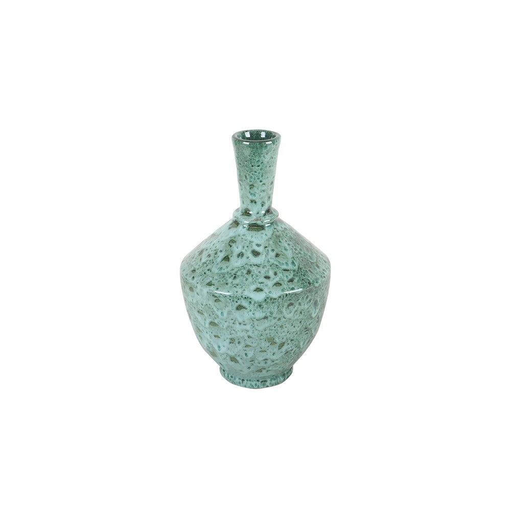 Mint Lava Narrow Neck Decorative Ceramic Vase