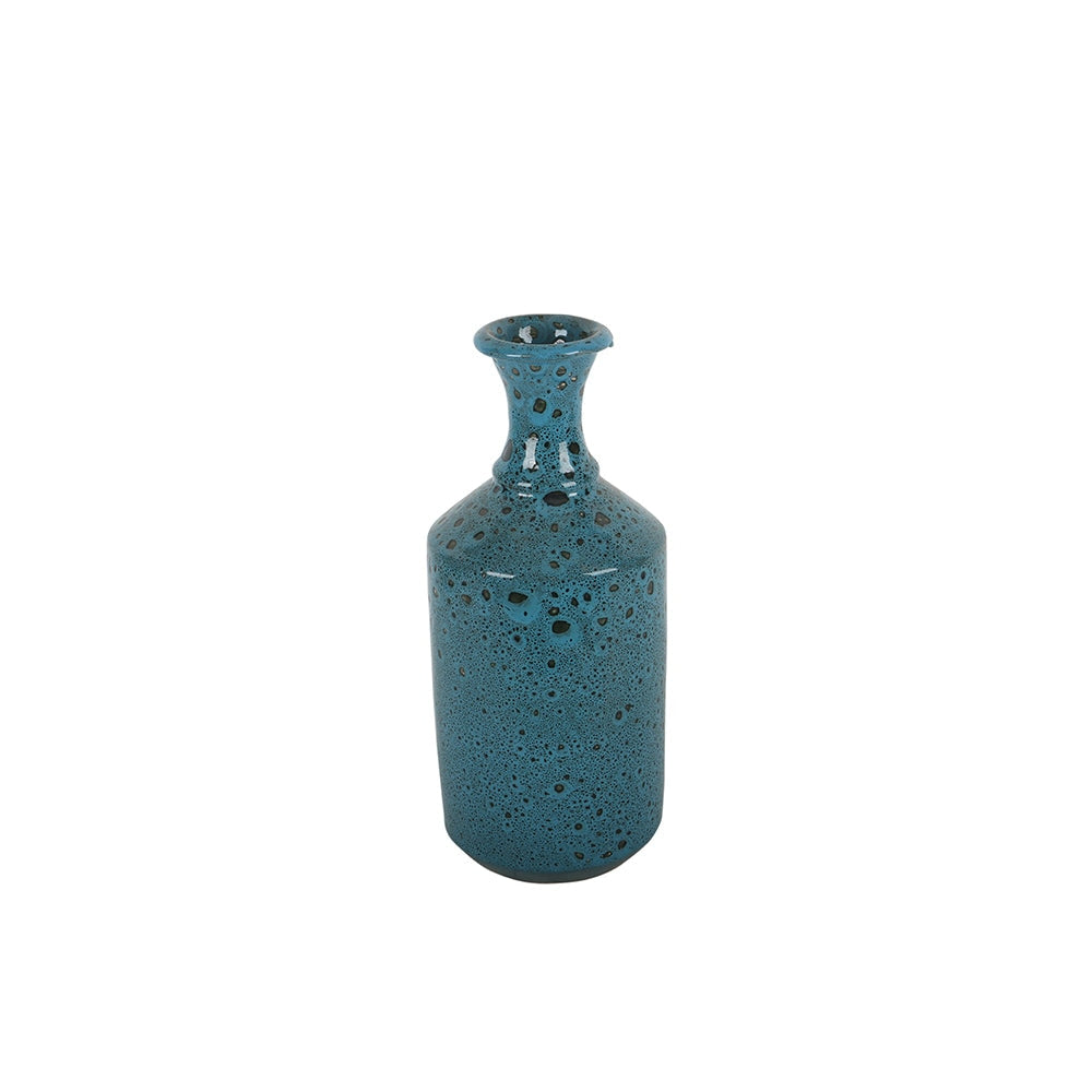 Teal Lava Narrow Neck Decorative Ceramic Vase