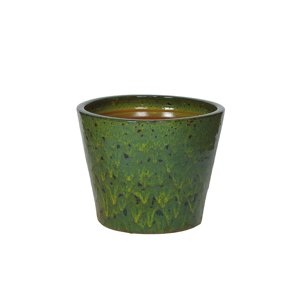 Forest Green Ceramic Flower Pot