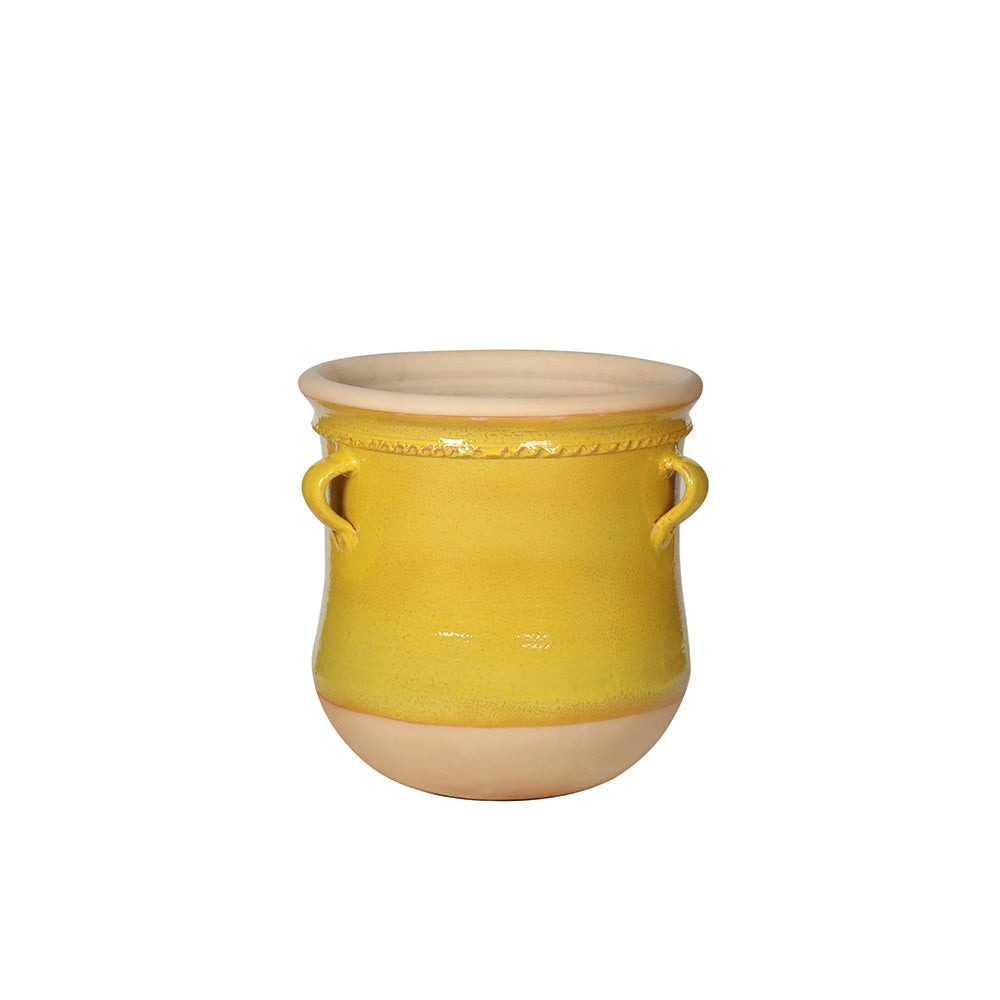 Tuscan Yellow Ceramic Flower Pot