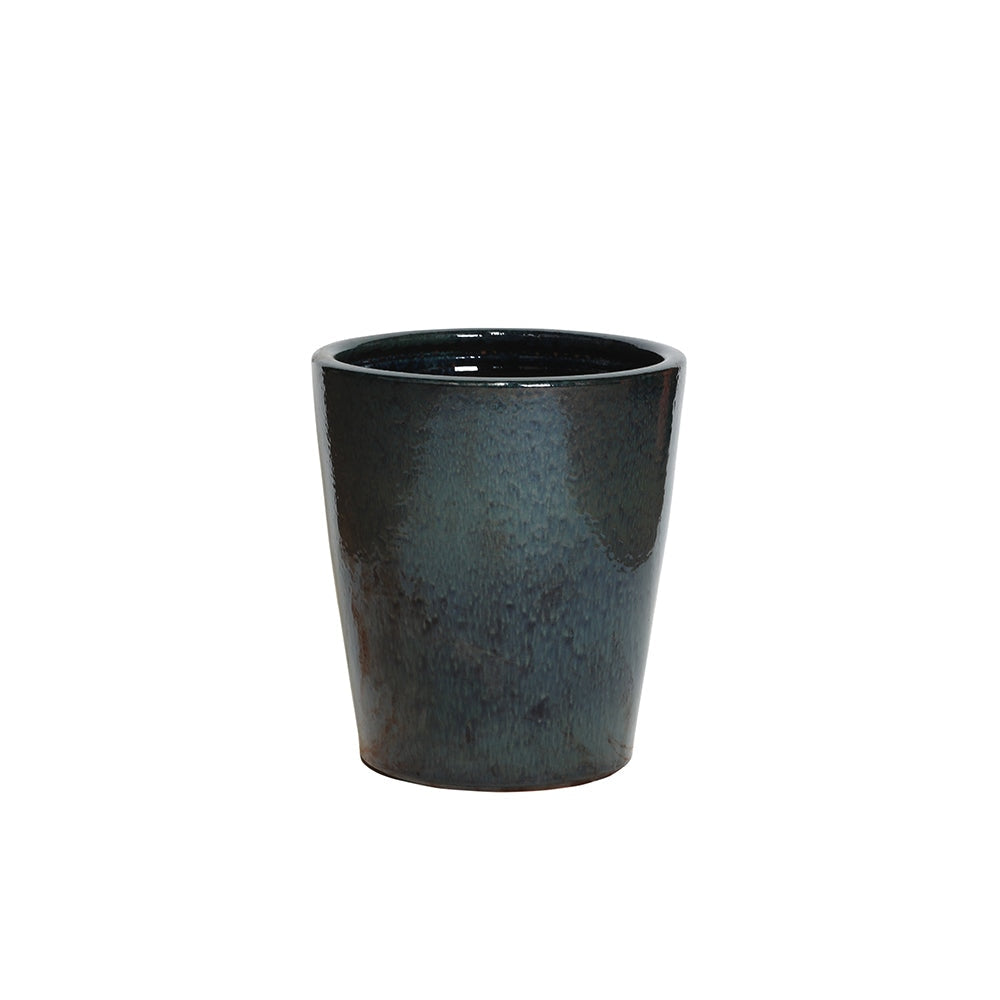 Midnight Blue Ceramic Flower Pot