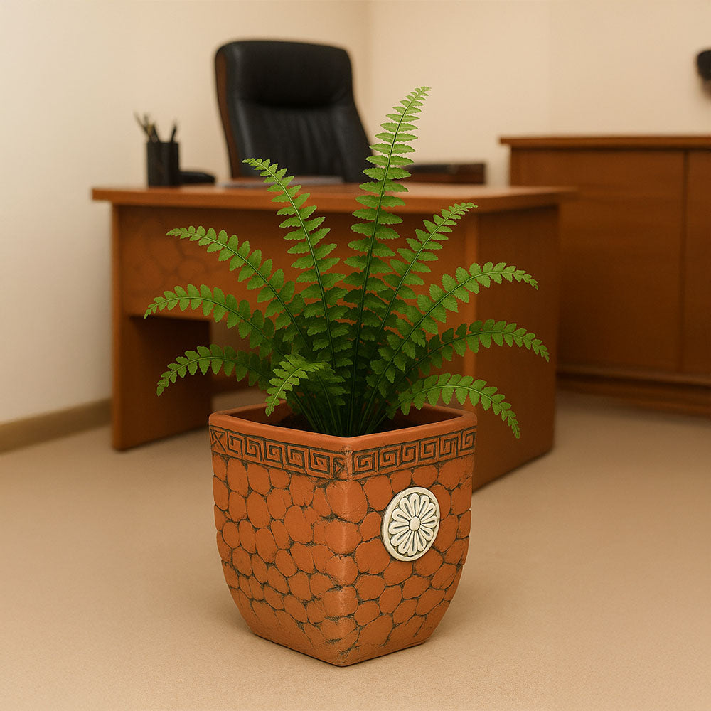 Aegean Medallion Terracotta Flower Pot
