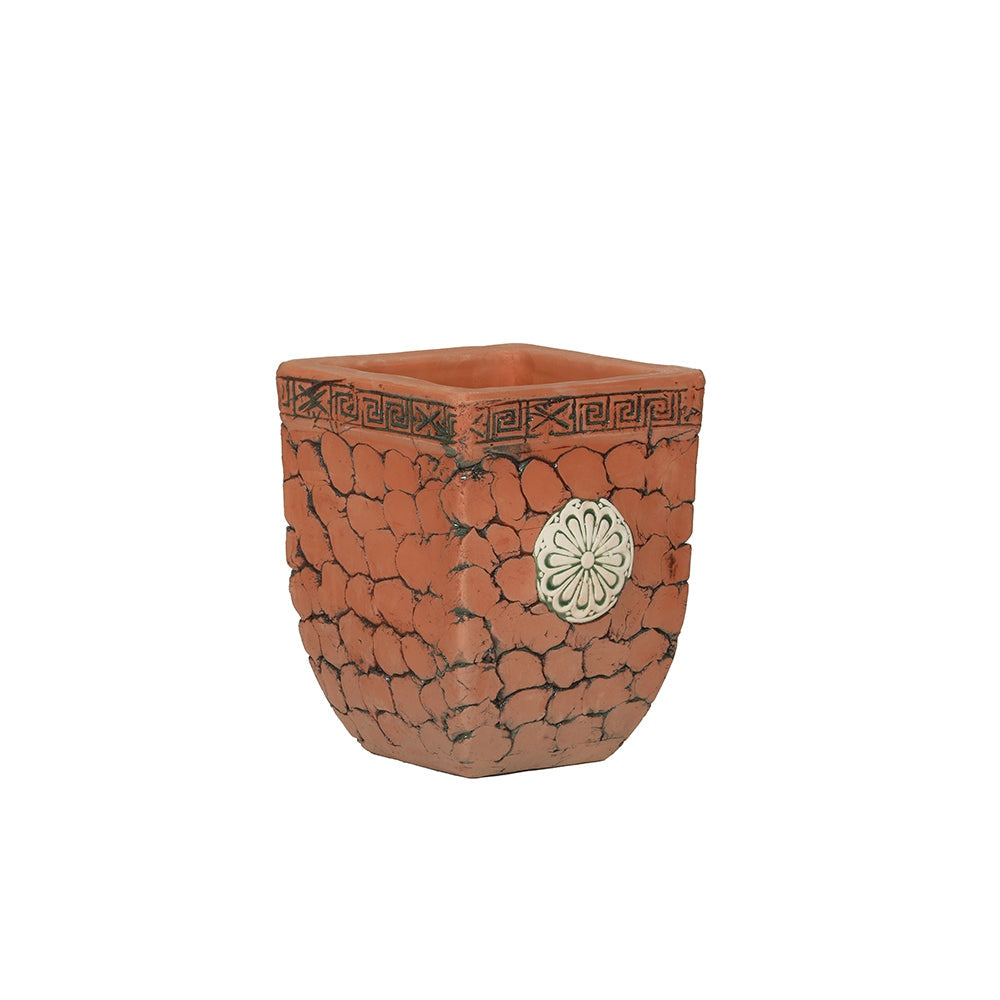 Aegean Medallion Terracotta Flower Pot