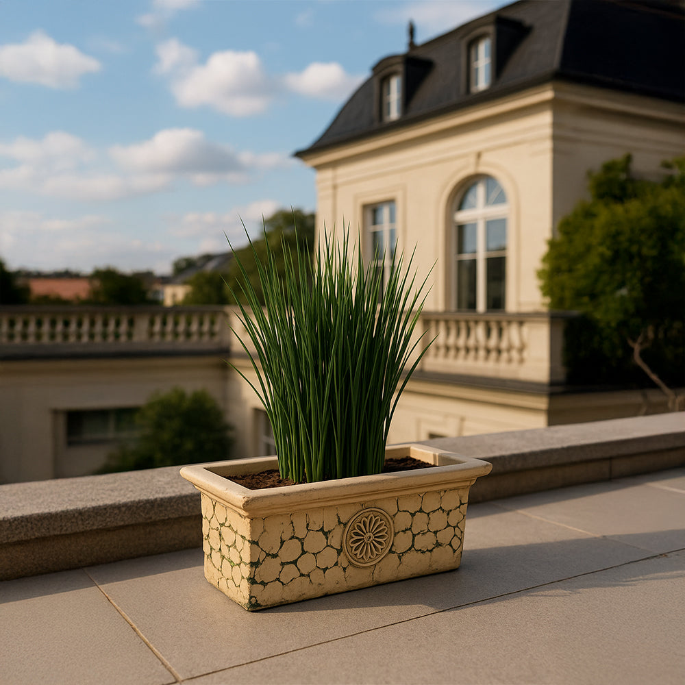 Cream Brick Terracotta Outdoor Flower Pot