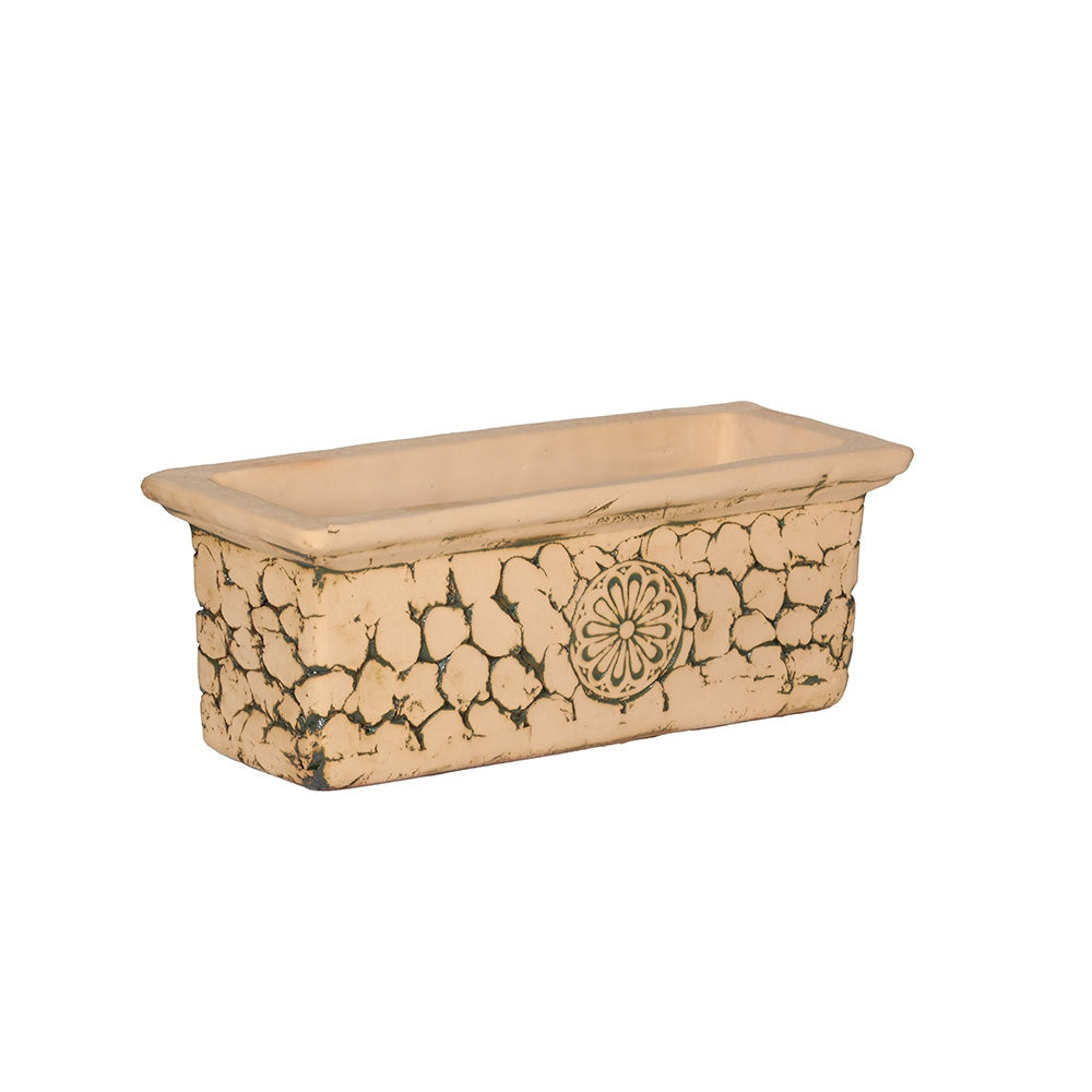 Cream Brick Terracotta Outdoor Flower Pot