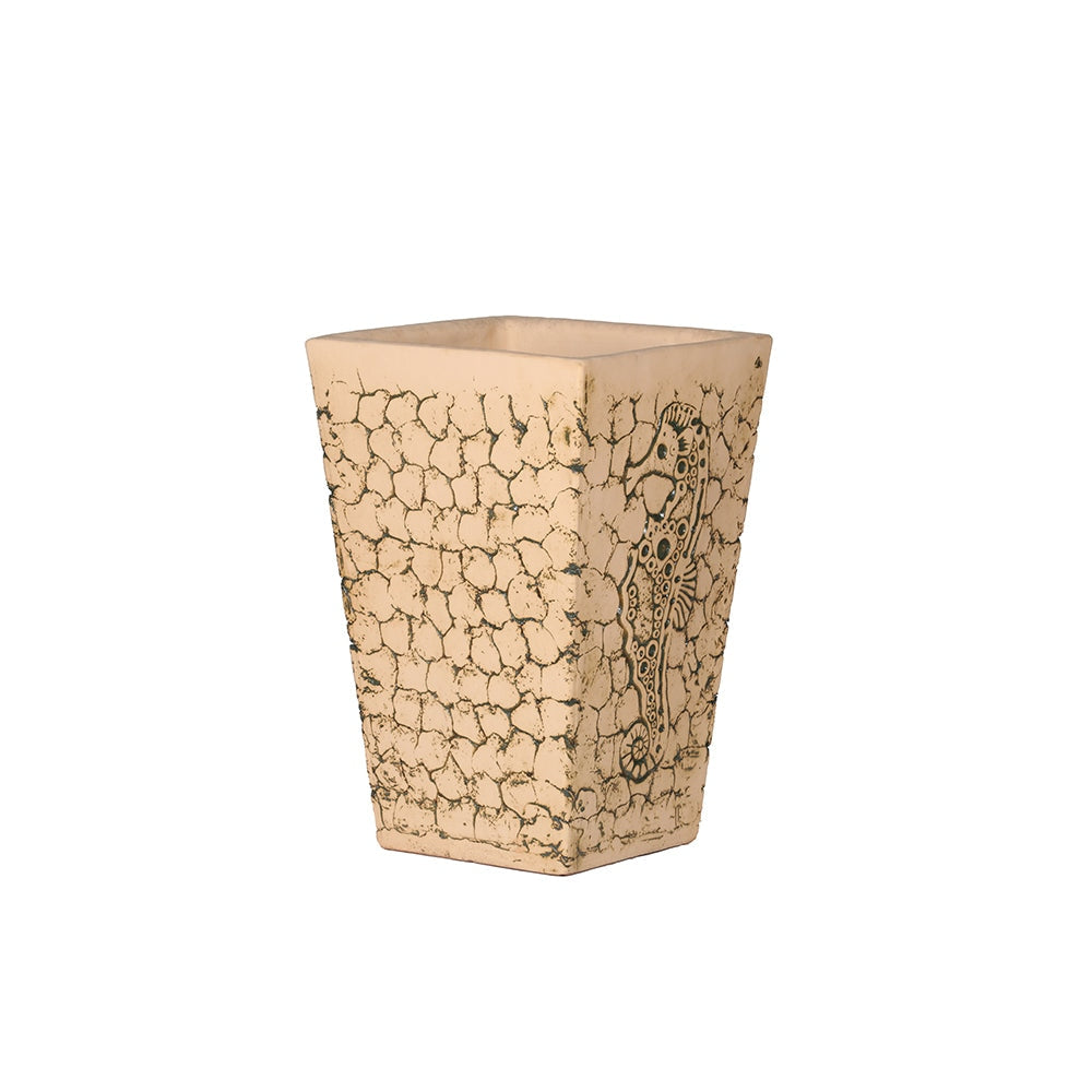 Nautical Square Pedestal Terracotta Outdoor Planter