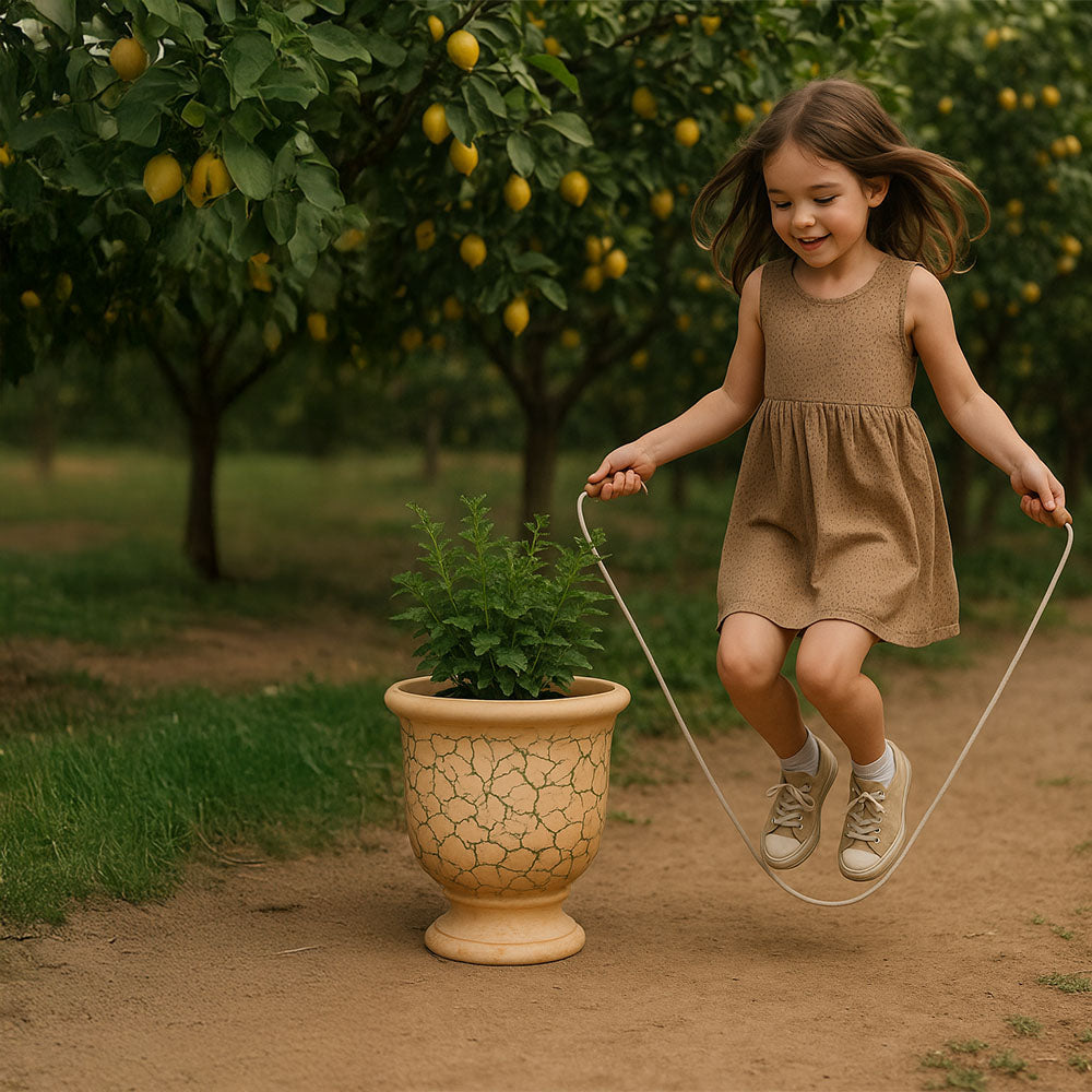 Beige Anduze Terracotta Outdoor Planter